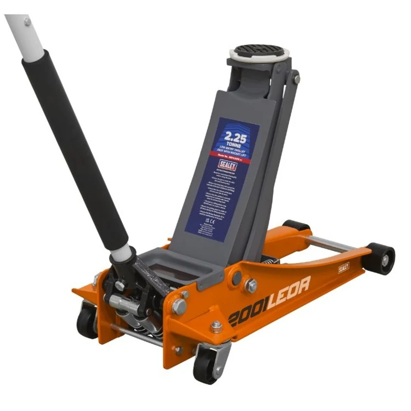 Sealey Trolley Jack 2.25 Tonne Low Profile Rocket Lift - Orange